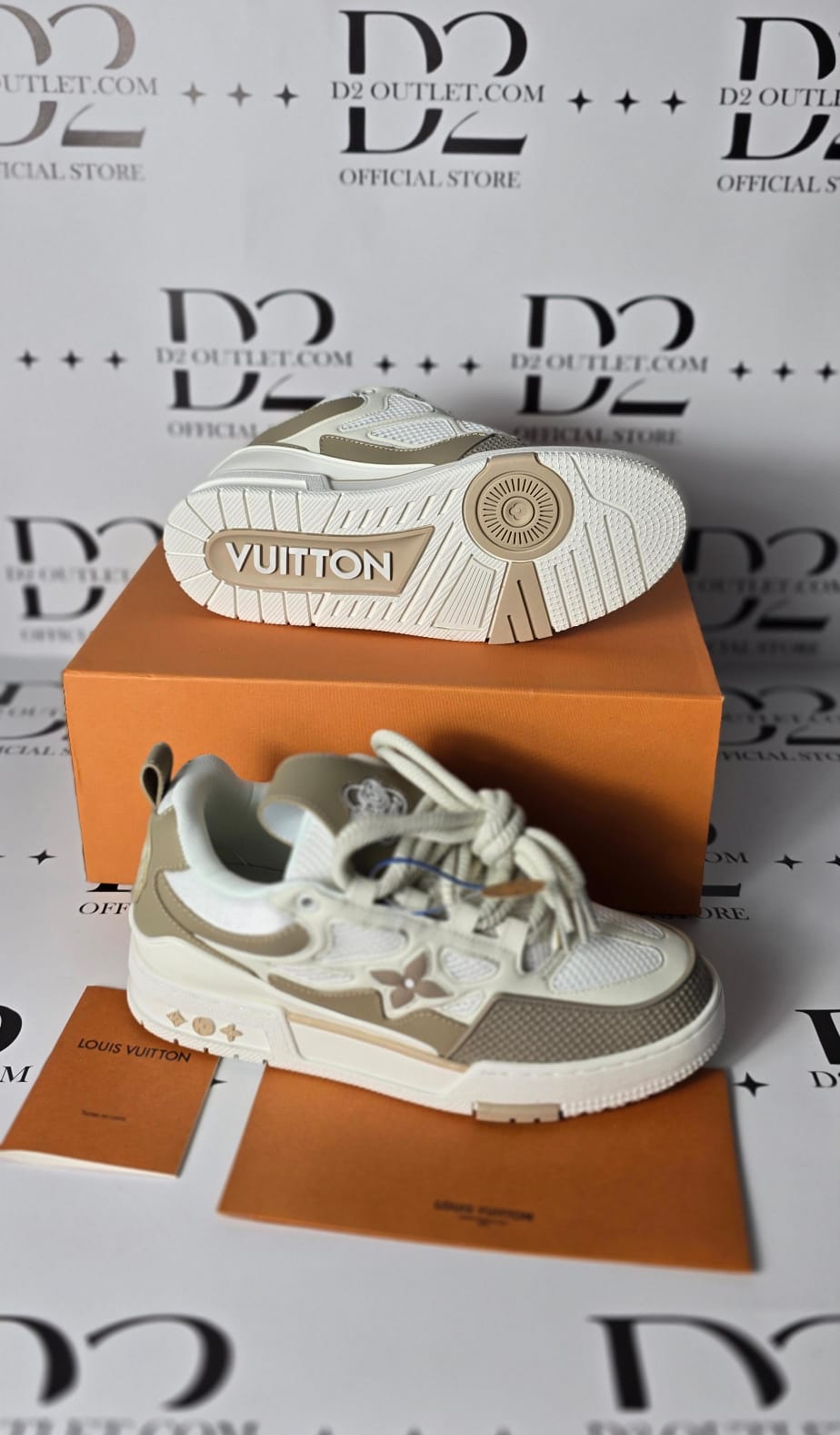 LV Skate Brown white