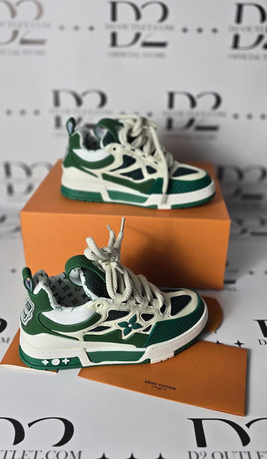 LV skate Green white