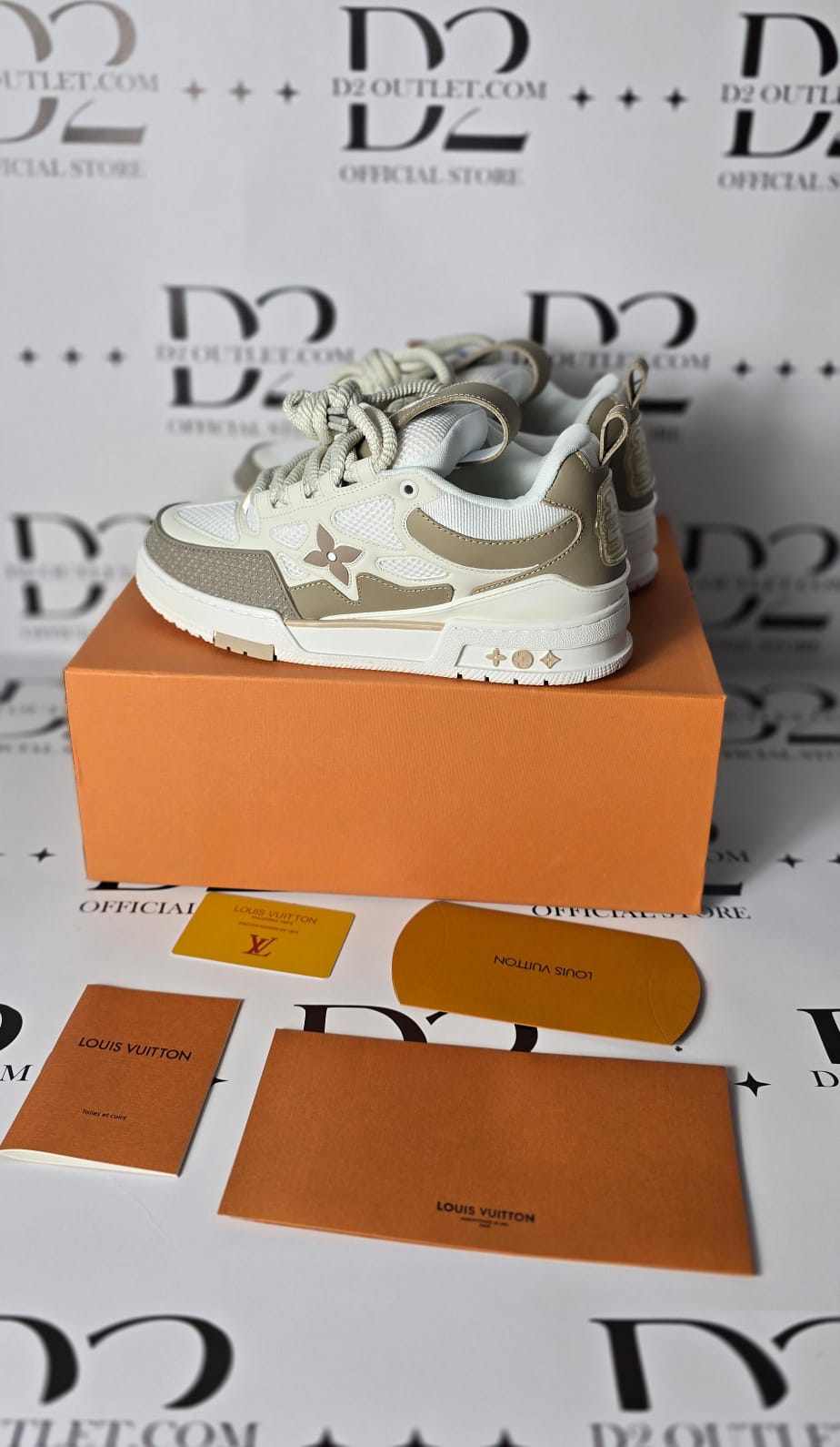 LV Skate Brown white