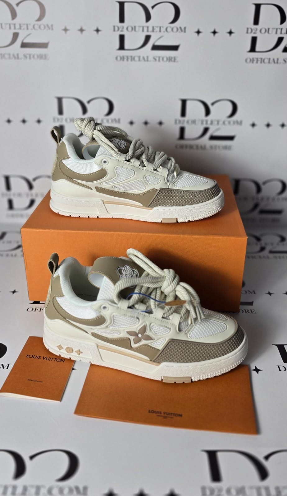 LV Skate Brown white