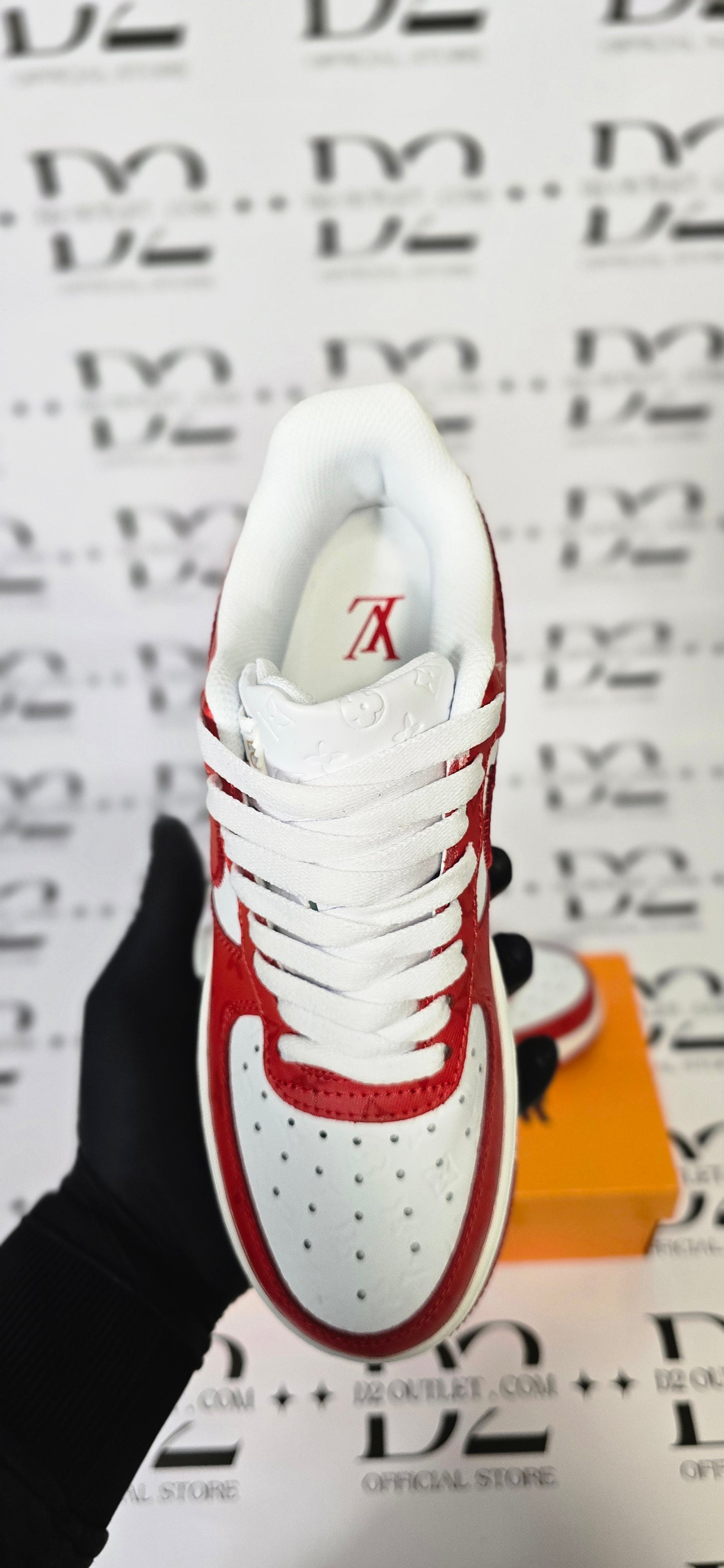 Nike AIR FORCE LOUIS VUITTON  WHITE RED