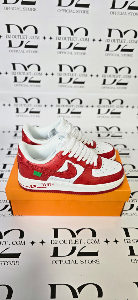 Nike AIR FORCE LOUIS VUITTON  WHITE RED