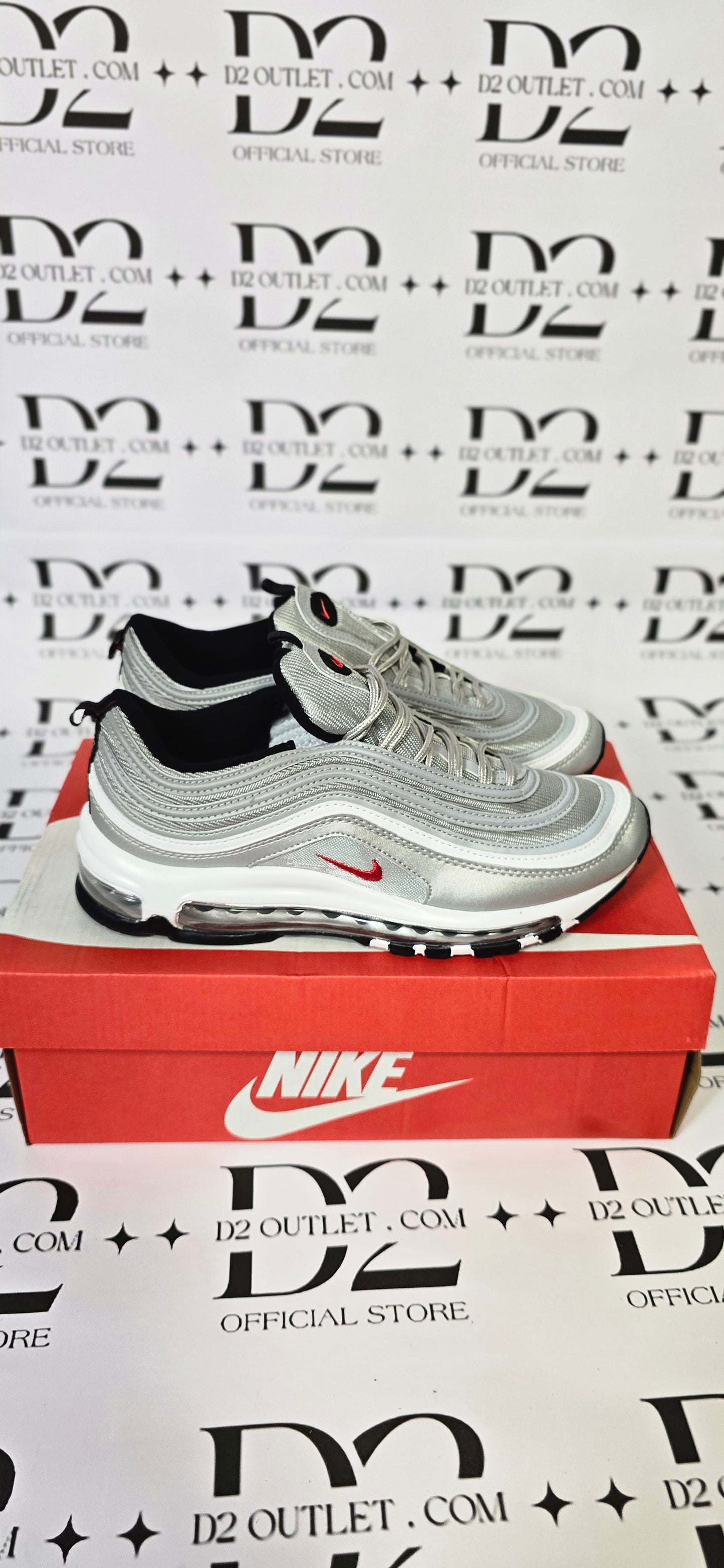 NIKE AIR MAX 97 SILVER ROSSO